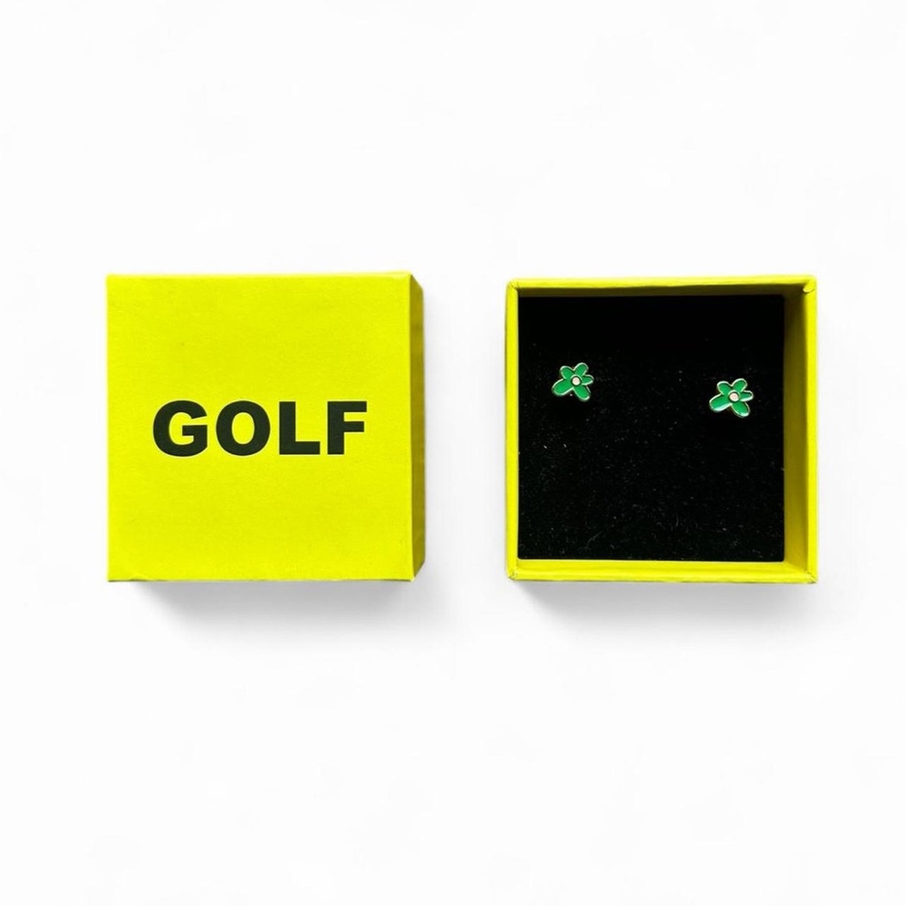 GOLF Green Flower Earrings